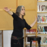 Magda Labarga en la biblioteca, 23 marzo 2017